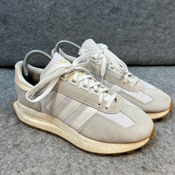 Adidas Retropy E5 Boost Beige Athletic Sneakers Retro Style Shoes Women's 8 - Picture 1 of 8